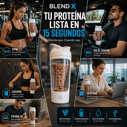BlendX Pro™ | Shaker Eléctrico de Proteína